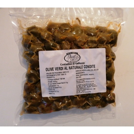 Olive verdi al naturale condite 0,500g