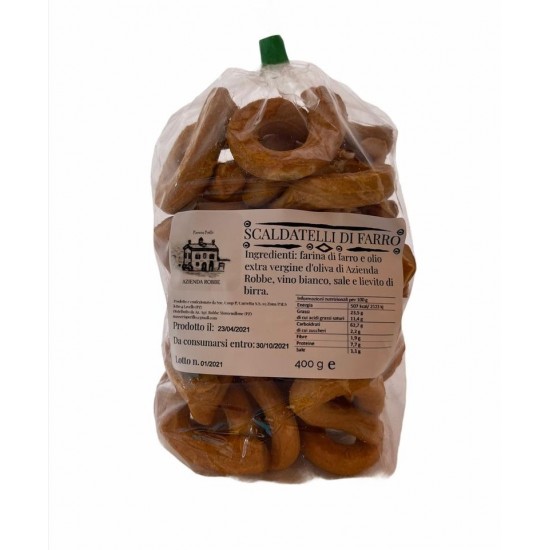 Scaldatelli di farro con semi di finocchio 400g Scaldatelli di farro con semi di finocchio 400g