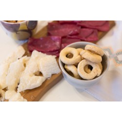 Taralli con olio evo, confezione da 300 gr - vino bianco