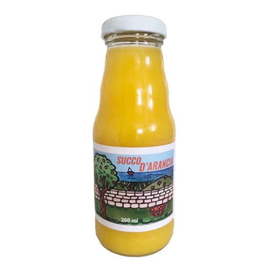 Succo d’arancia del gargano bottiglia in vetro da 200 ml