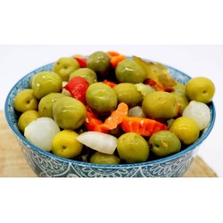 Olive verdi con giardiniera 500gr