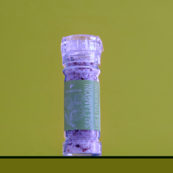 Sale aromatizzato lamponi, lime & peperoncino con macinino