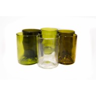 6 bicchieri diversi colori | bicchieri in vetro riciclate | bicchieri sostenibili | bicchieri colorati | bicchieri made in italy