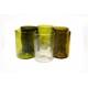 6 bicchieri diversi colori | bicchieri in vetro riciclate | bicchieri sostenibili | bicchieri colorati | bicchieri made in italy