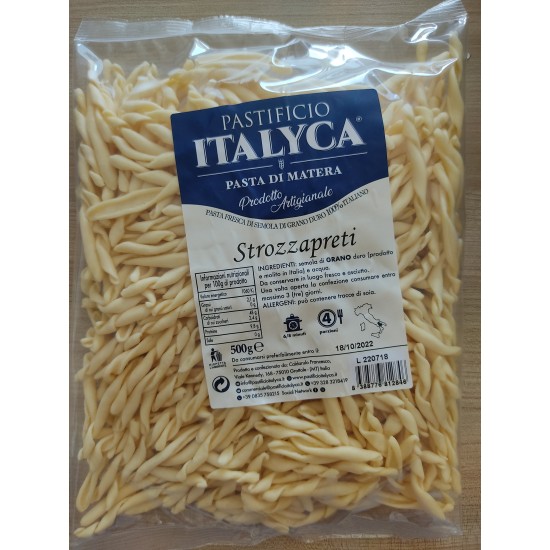 Strozzapreti pasta fresca artigianale biologica 100% italia