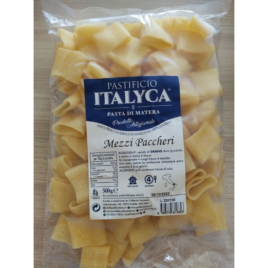 Mezzi paccheri pasta fresca aritgianale biologica 100% italia