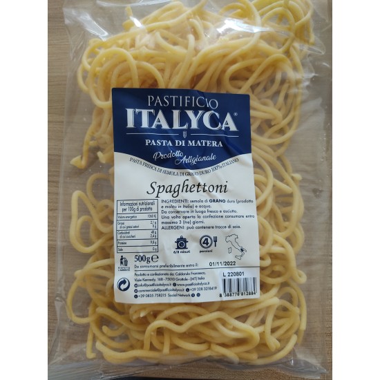 Spaghettoni pasta fresca artigianale biologica 100% italia